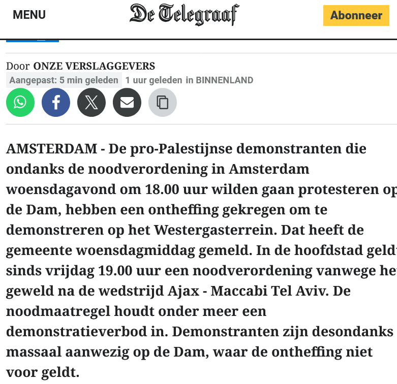 louiseoperos's tweet photo. #Schoof #ProPalestijnse #Marokkanen #VanBaarle #tweedekamer #Timmermans #HalsemaAftreden #debat #Moslims
SCHANDALIG EEN ONTHEFFING ‼️
De pro-Palestijnse demonstranten die ondanks de noodverordening in Amsterdam wilden gaan protesteren op de Dam, hebben een ontheffing gekregen https://t.co/Rw6A60uE1S