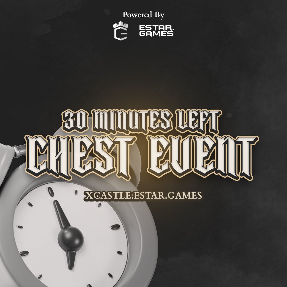 ESTAR.GAMES (@estartoken) on Twitter photo โณ 30 Minutes Until the Chest Event Begins!โณ
Get ready, adventurers! In just half an hour, the doors to the Chest Event will open, bringing exclusive rewards and surprises! ๐โจ Prepare to unlock your treasures and claim your loot! ๐
Stay tuned and donโt miss it! ๐ฅ
#NFT โณ 30 Minutes Until the Chest Event Begins!โณ
Get ready, adventurers! In just half an hour, the doors to the Chest Event will open, bringing exclusive rewards and surprises! ๐โจ Prepare to unlock your treasures and claim your loot! ๐
Stay tuned and donโt miss it! ๐ฅ
#NFT
