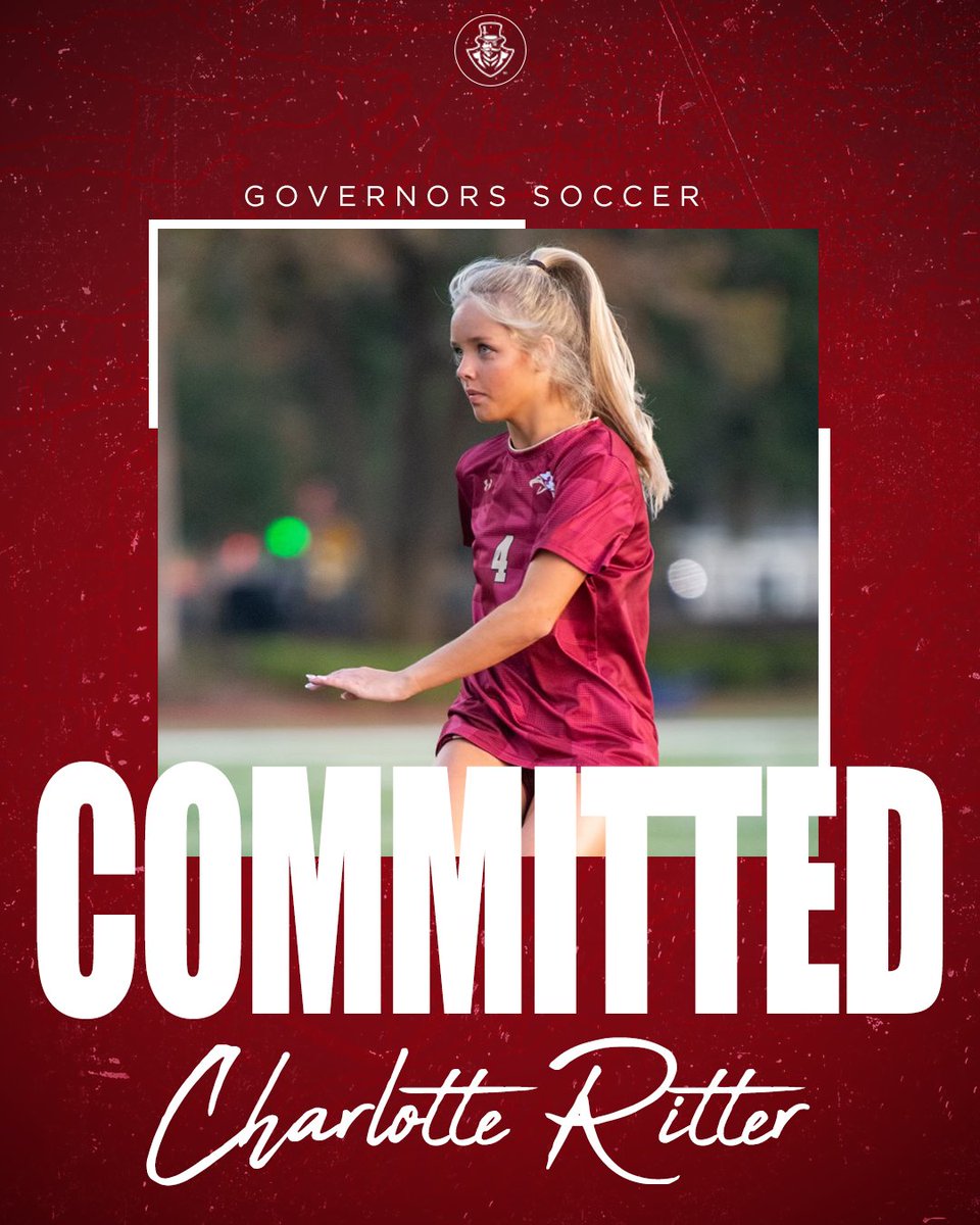 Austin Peay Soccer (@govswsoc) on Twitter photo 𝗖𝗢𝗠𝗠𝗜𝗧𝗧𝗘𝗗! Welcome to the family, Charlotte!🎩⚽️
✍️ <a href="/CharRitter2025/">Charlotte Ritter 2025</a>
#GovsGetBetter | #LetsGoPeay 𝗖𝗢𝗠𝗠𝗜𝗧𝗧𝗘𝗗! Welcome to the family, Charlotte!🎩⚽️
✍️ <a href="/CharRitter2025/">Charlotte Ritter 2025</a>
#GovsGetBetter | #LetsGoPeay