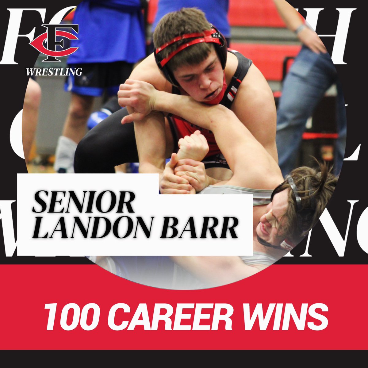 fchs_bulldogs's tweet photo. Congratulations to senior, Landon Barr, who notched his 100TH CAREER WIN in this past weekend’s wrestling meet 💪🏼 https://t.co/thqSVuKHb5