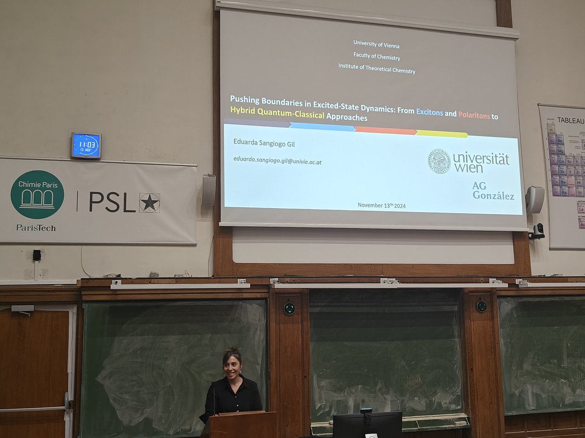 CTM Group (@group_ctm) on Twitter photo Thanks to Dr. Eduarda Sangiogo Gil from the University of Vienna for her nice talk "Pushing Boundaries in Excited-State Dynamics: From Excitons and Polaritons to Hybrid Quantum-Classical Approaches".😉 Thanks to Dr. Eduarda Sangiogo Gil from the University of Vienna for her nice talk "Pushing Boundaries in Excited-State Dynamics: From Excitons and Polaritons to Hybrid Quantum-Classical Approaches".😉