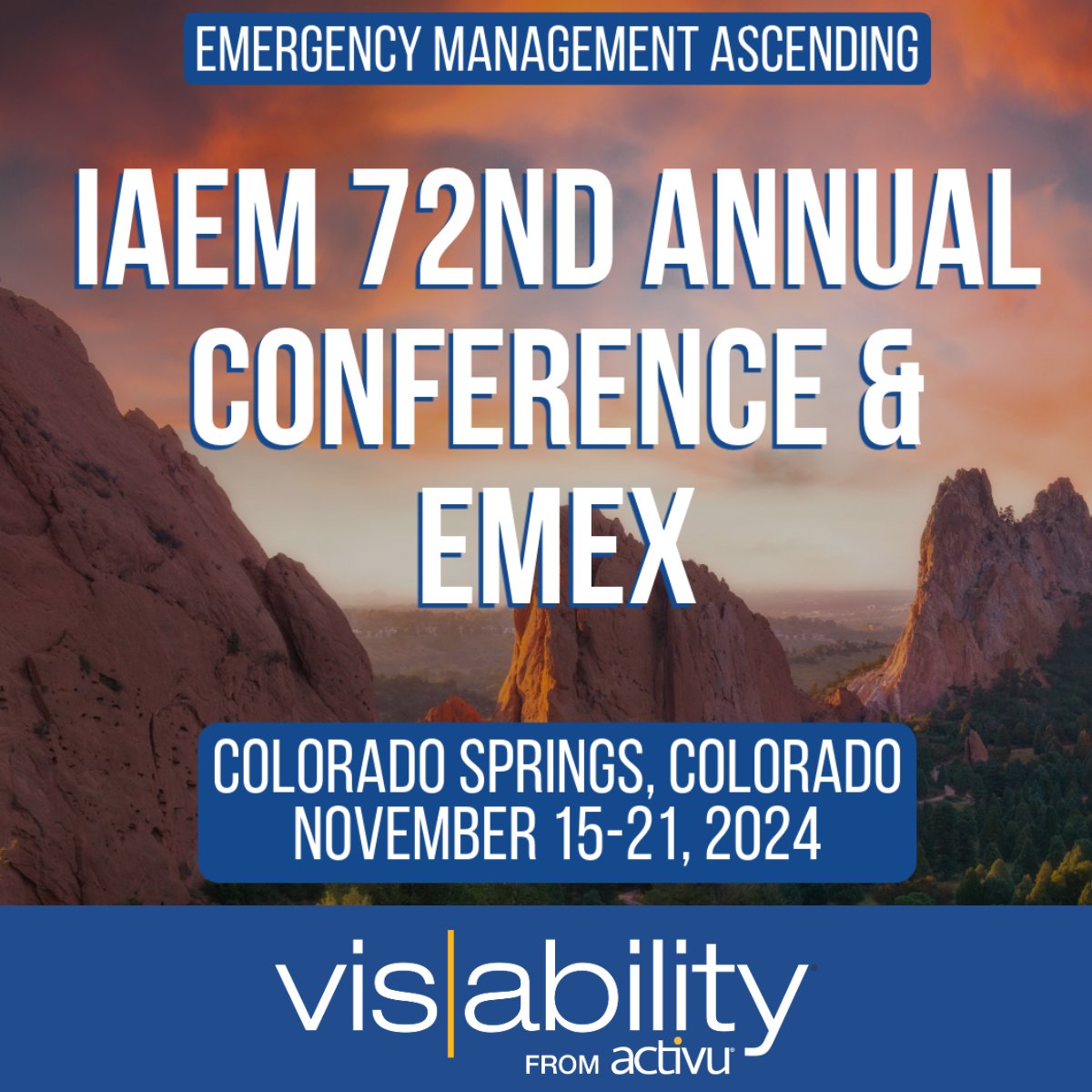 Activu's tweet image. 🚨@Activu is headed to Colorado Springs, CO for #IAEM2024! Catch us at the UCC Symposium or Booth #301 w/@planarsystems. Discover how vis/ability is transforming emergency response by unifying #EOCs, #RTCCs &amp;amp; more! 
📆Schedule time to meet: hubs.li/Q02Y6bRQ0
#PublicSafety