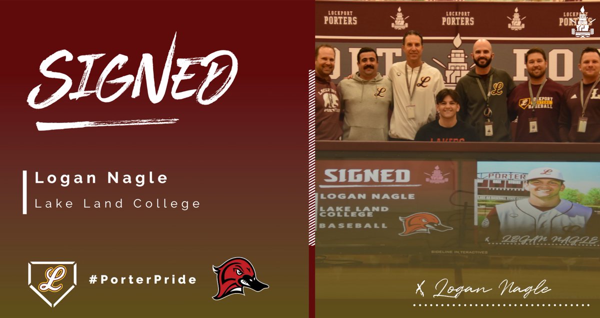Congratulations to 2025 INF Logan Nagle on signing his NLI! Logan will be continuing his educational and baseball career next year at Lake Land College. We are proud of you Nages! #PorterPride