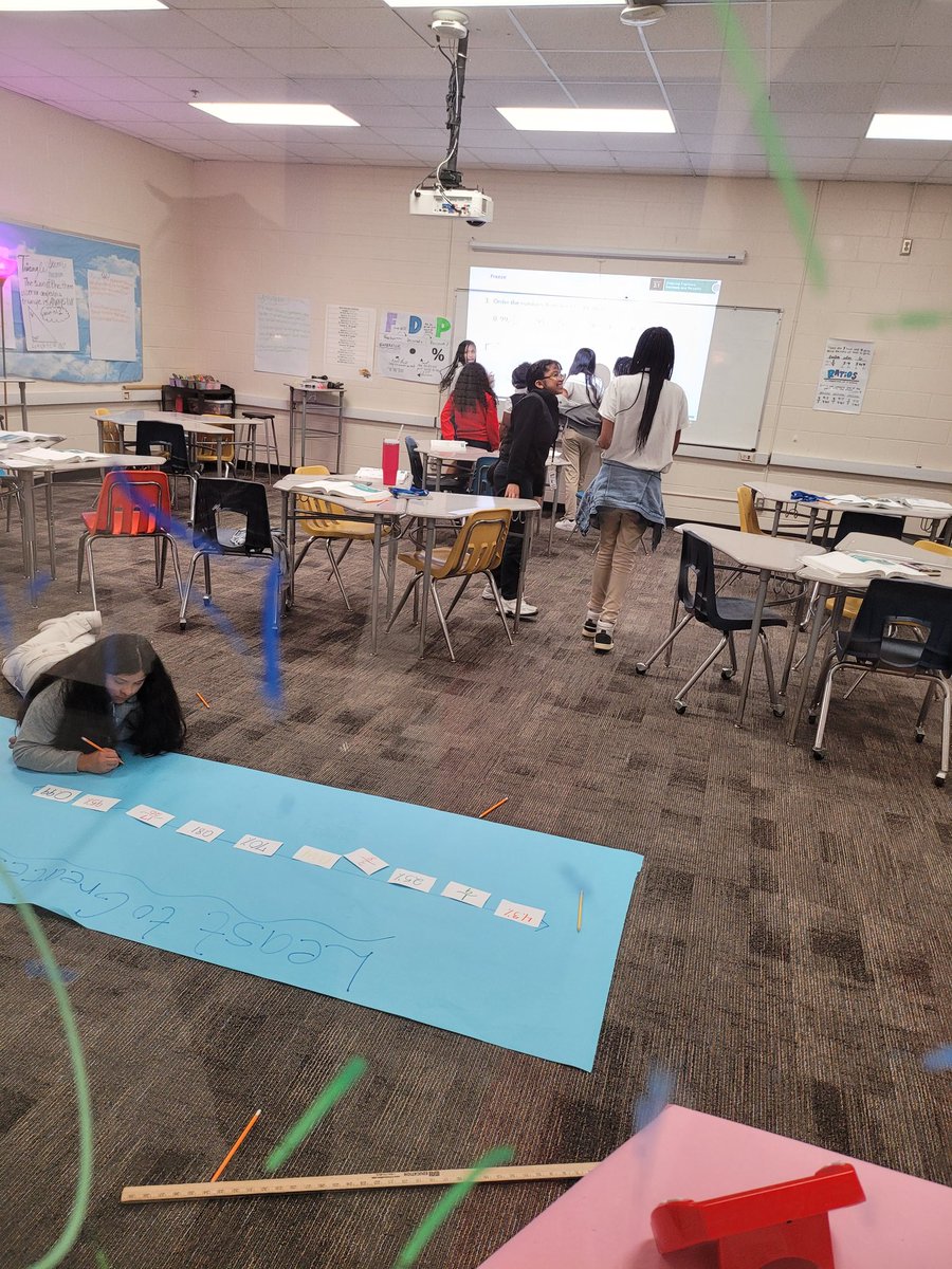 GetCoachTrish's tweet image. Just had a blast with Ms. Foster’s 6th graders exploring fraction lines! Students visualized and placed fractions greatest to least.  Amazing way to see their skills in action! #MathFun #FractionLines #6thGradeMath  #EngagingLearning #MsFoster @DueittEagles
@KDussette