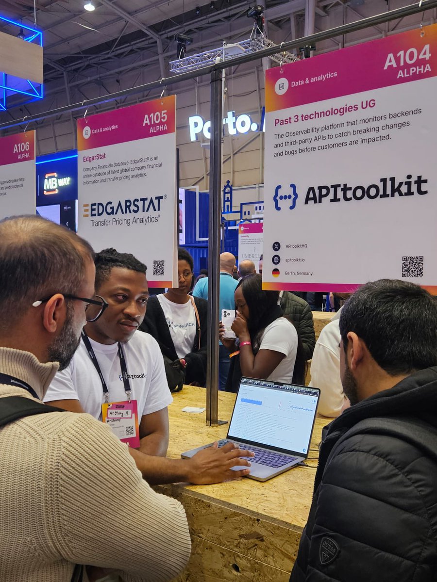 tonialaribe's tweet image. I had a lot of fun at our #WebSummit2024 booth today. A bit too much talking though. But it&apos;s shocking how much breaking changes and unreliability that founders and teams have to deal with. Hit me up if you&apos;re around or interested in a new era of monitoring/observability.