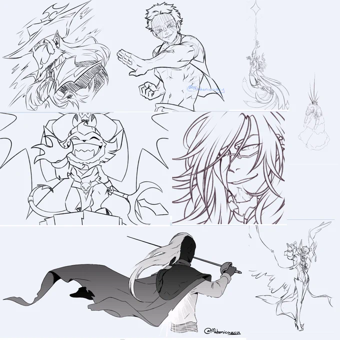 Azzy out here wheezing over a bunch of things that have never really seen the light of day.

"Nah people won't care about this." or "I'M GONNA FINISH IT :0" *4 years later*

Also bonus emet doodle that might end up on that 4 years later ship. 