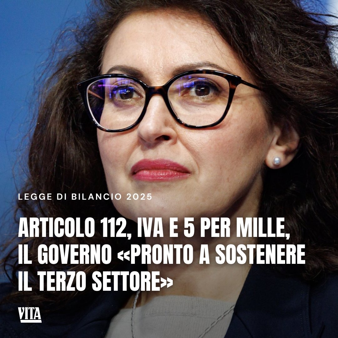 VITA.it (@vitanonprofit) on Twitter photo Legge di bilancio e Terzo settore: in attesa della pubblicazione del fascicolo con tutti i 4.562 emendamenti presentati, ecco il punto sui tre temi chiave che più preoccupano il mondo del sociale. Con gli impegni del viceministro <a href="/MaresaBellucci/">Maria Teresa Bellucci</a>.
👉vita.it/articolo-112-i… Legge di bilancio e Terzo settore: in attesa della pubblicazione del fascicolo con tutti i 4.562 emendamenti presentati, ecco il punto sui tre temi chiave che più preoccupano il mondo del sociale. Con gli impegni del viceministro <a href="/MaresaBellucci/">Maria Teresa Bellucci</a>.
👉vita.it/articolo-112-i…