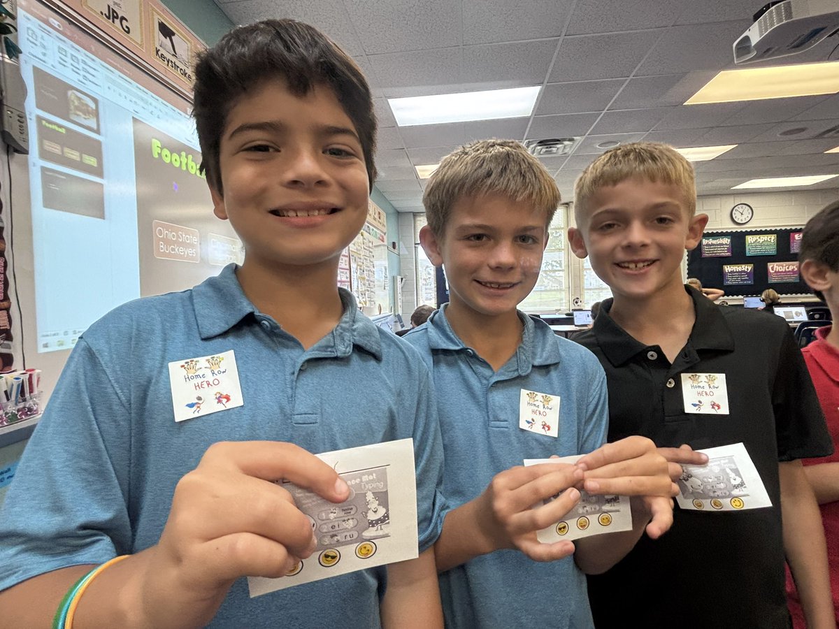 TBE_Tech's tweet image. Gr2&3 Ss N #technologyclass @TommieBarfield pass Level 1 N @DancematTyping & earn Homerow Hero badges! #celebrate #accomplishment @collierschools #keyboarding #computerscience