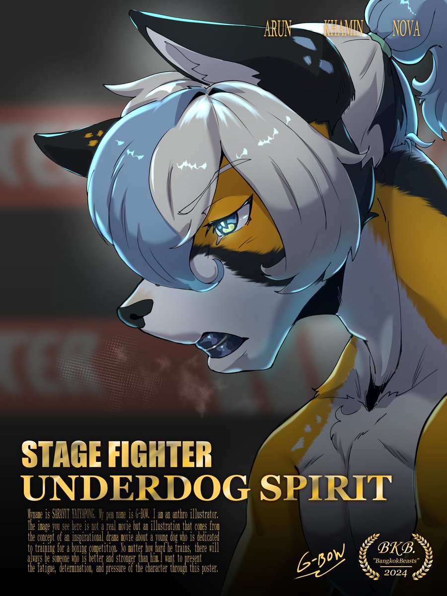 ขอขอบคุณทีมงานที่เลือกงานผมเพื่อ Feature เป็นหลังปก Art Book ครั้งนี้ 
......
Art Book Submission for #BangkokBeast 2024 Stage Fighter

Thank you the staff of BKB for choosing to feature my work as the back cover of the Art Book.
I hope that in #BKB2024 everyone got to have fun~