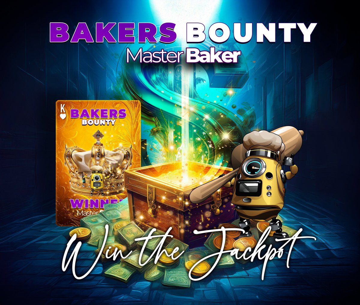 MasterBakerETH's tweet photo. 🔥Who's going to win the JACKPOT this friday ? 💰💰

🏆 BIG Jackpot – Growing daily! 🚀🚀  
 Jackpot now at + $717  + $2200 in Bounties and exclusive NFTs up for grabs! 

Want in? To join the draw, grab some raffle entries by sending ETH or USDC to the Bakers Bundle wallet:  0x01ACea8b5442AA27516374390398AB54a563dd0F