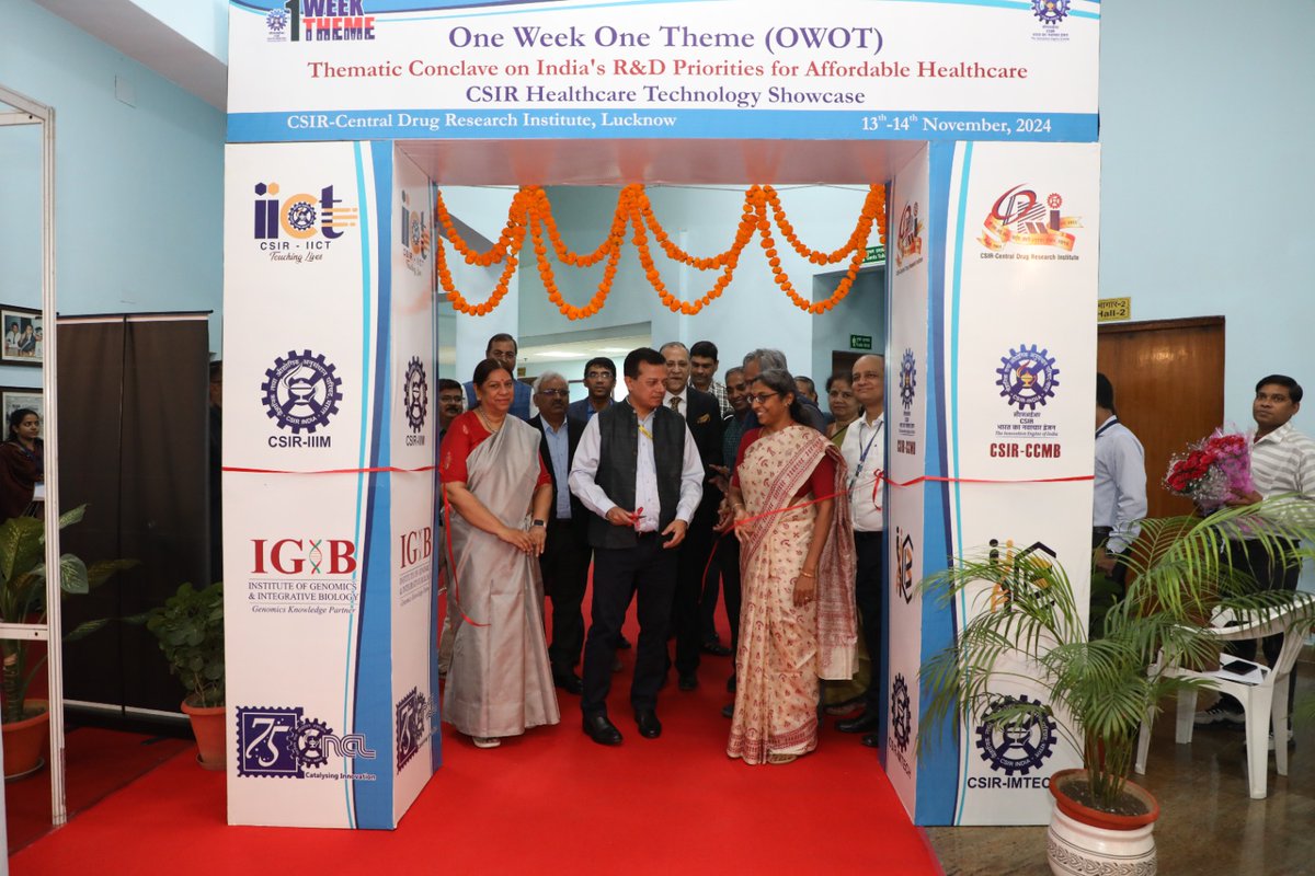 CSIR_CDRI's tweet photo. @CSIR_CDRI hosts Thematic Conclave on India's R&D Priorities for Affordable Healthcare under #CSIR #OneWeekOneTheme program
@CSIR_IND
@DrJitendraSingh @IndiaDST @MoHFW_INDIA @DDNewslive @mybharatgov @PIB_India https://t.co/xWNZMdGnV1