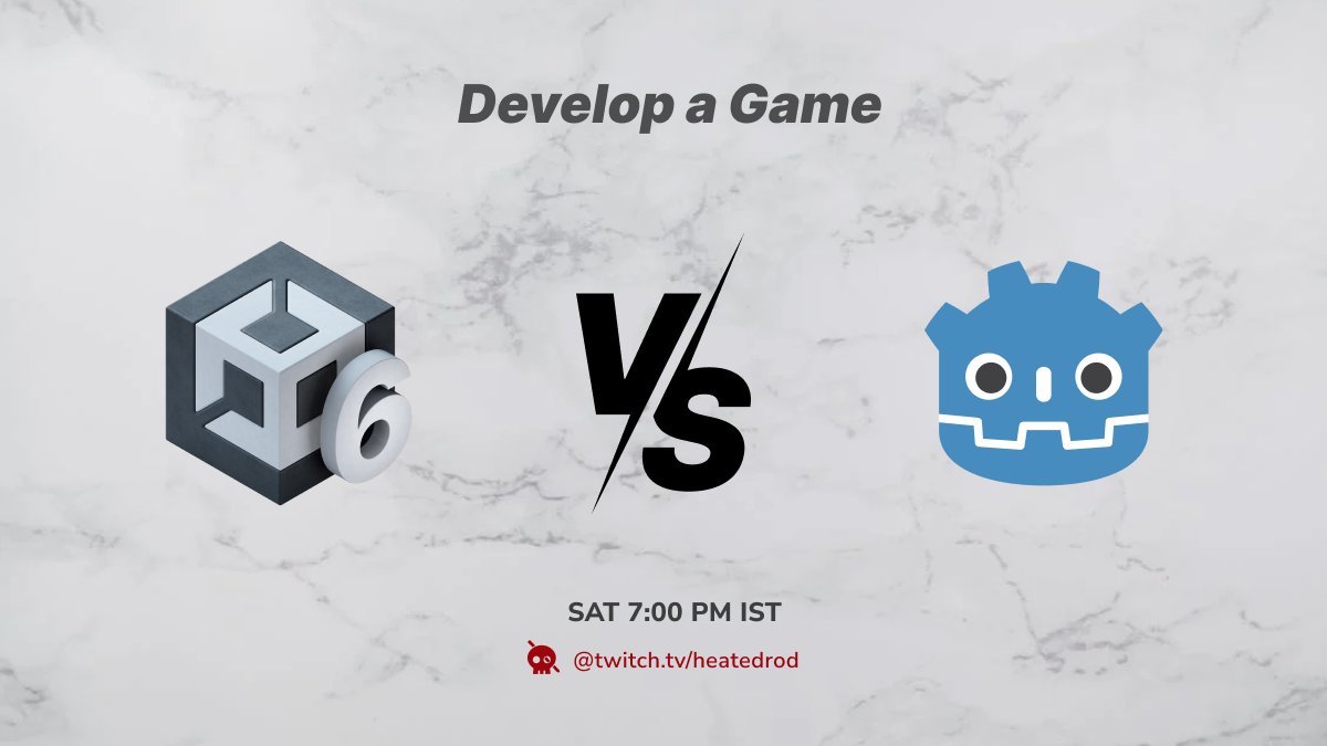 TokenGamedev's tweet photo. New stream on developing a game in multiple game engines. If you want to develop with me, be prepared. It Will be a hell long stream on 16-Nov.
#Unity #GodotEngine @unity @godotengine @BlaziumEngine #UnityvsGodot https://t.co/mG55QvfbzP
