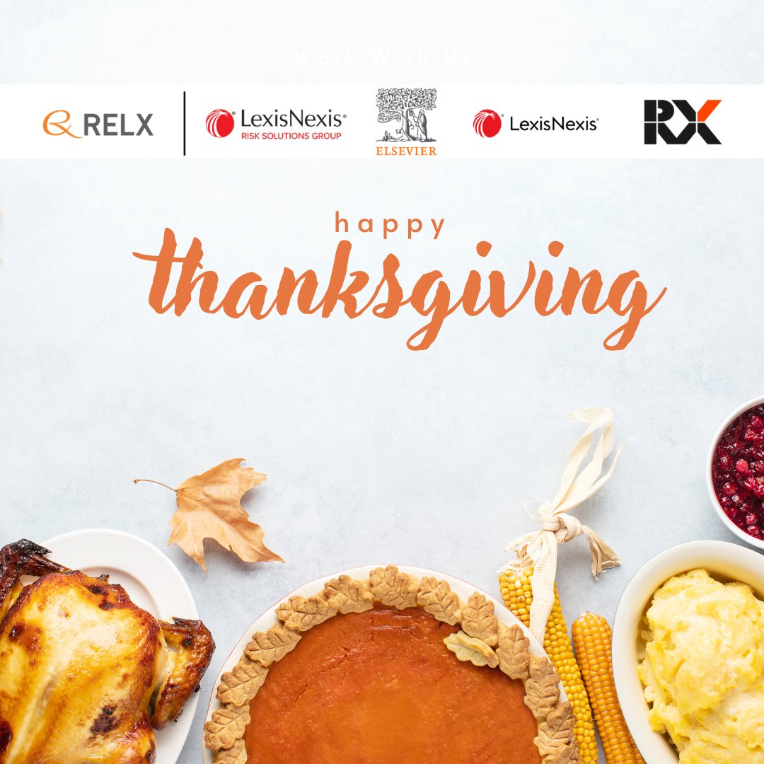 🦃 Happy Thanksgiving! 🦃

At RELX, we’re grateful for our passionate team and their dedication to making a difference. Ready to start a career that values growth and community? Explore opportunities with us!

relx.com/careers/join-us

 #JoinOurTeam #RELXCareers