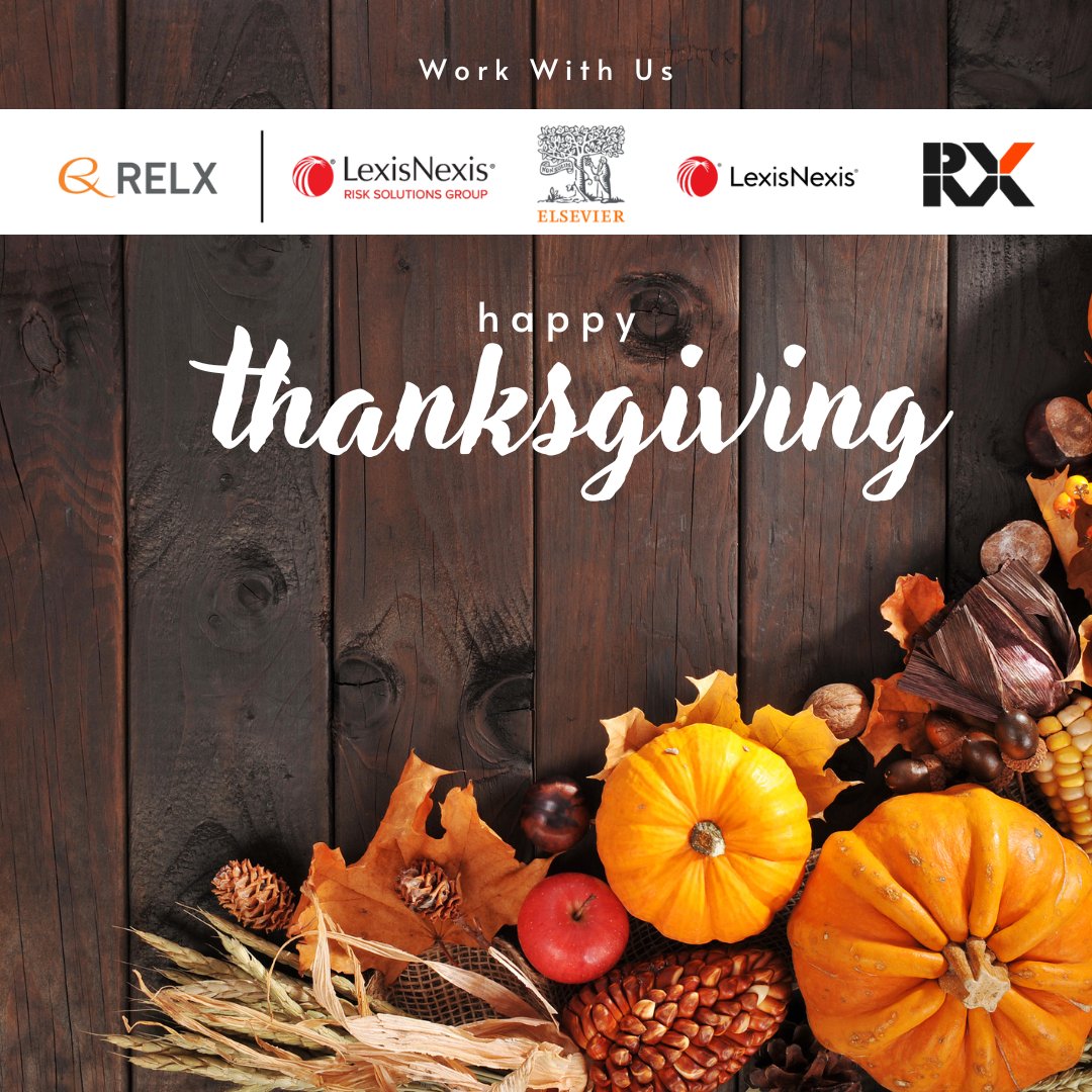 As we celebrate this season of gratitude, we’re thankful for our incredible team and the community we’ve built together. Want to be part of a workplace where innovation and collaboration thrive? Join us at RELX!

relx.com/careers/join-us

#WorkWithUs #RELXJobs