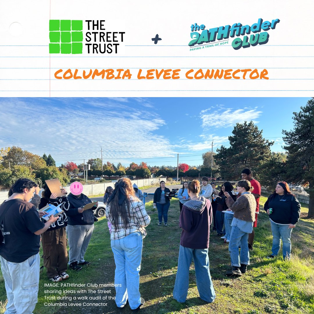 The Pathfinder Network (@pathfinderntwrk) on Twitter photo Parkrose High's PATHfinders are leading the way! Partnering with <a href="/thestreettrust/">Follow us! @thestreettrust.org on Bluesky</a>, 13 young leaders conducted a walk audit along the proposed Columbia Levee Connector. Learn more: loom.ly/9aP7KVg
#CommunityEngagement #EastPortland #ThePathfinderClub #CreativePlacemaking Parkrose High's PATHfinders are leading the way! Partnering with <a href="/thestreettrust/">Follow us! @thestreettrust.org on Bluesky</a>, 13 young leaders conducted a walk audit along the proposed Columbia Levee Connector. Learn more: loom.ly/9aP7KVg
#CommunityEngagement #EastPortland #ThePathfinderClub #CreativePlacemaking