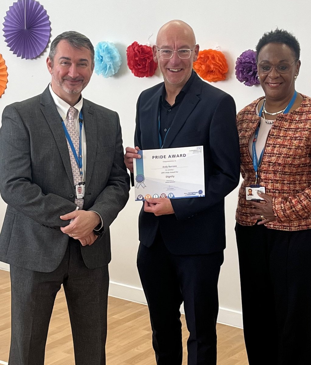 Pleasure to be asked to host today’s <a href="/CPFT_NHS/">CPFT</a> PRIDE Awards and to be able to share the stories of such brilliant, inspiring and dedicated colleagues.
Completely floored and humbled to get one myself. Thanks to <a href="/nzolnhofer/">Nicola Zolnhofer</a> for the nomination. 💙