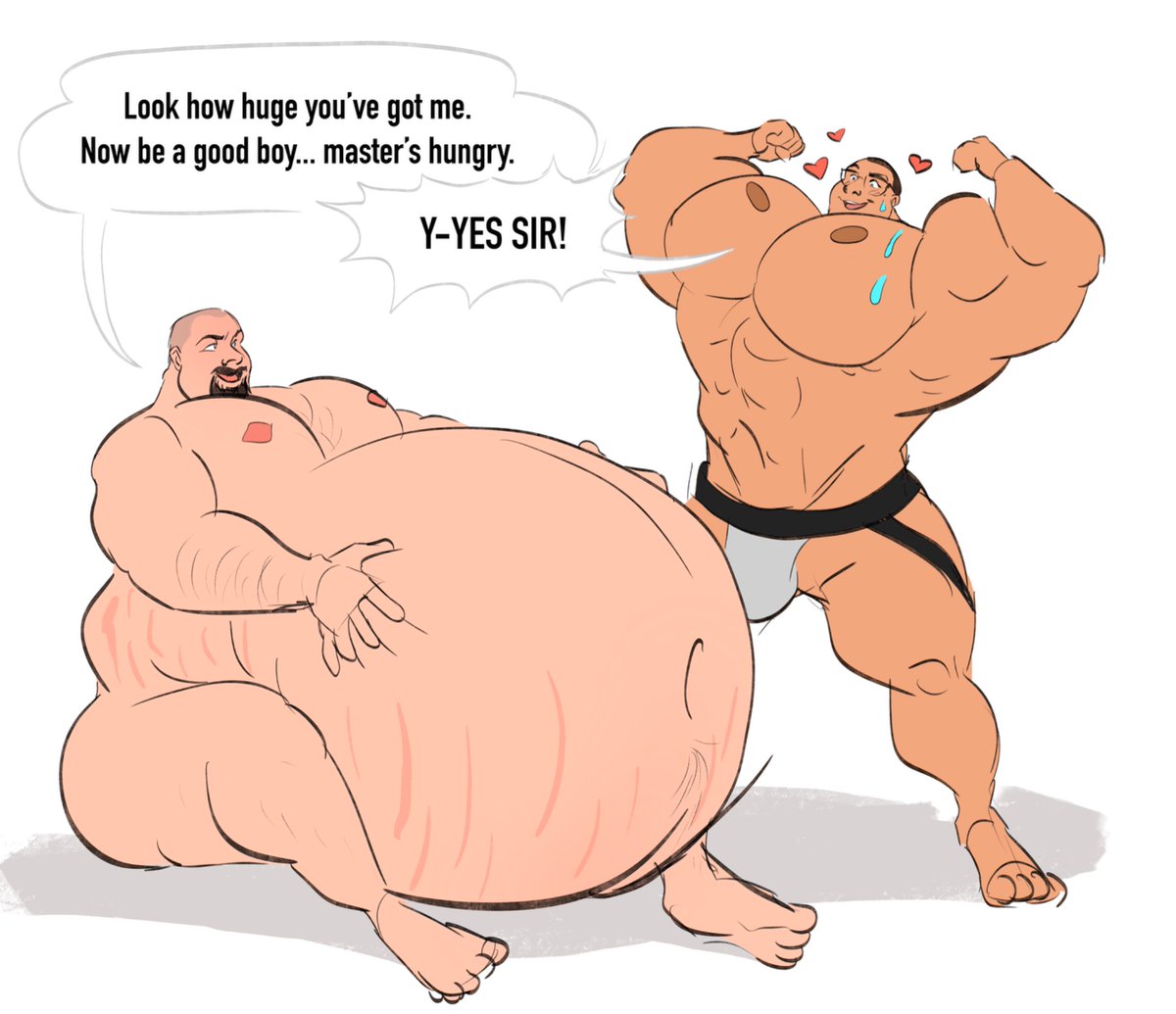 13uckaroo's tweet photo. Master is getting hungry. 😏 Patreon sketch for @Shoujax1 and @Meat_The_Bull https://t.co/973rE2FTax