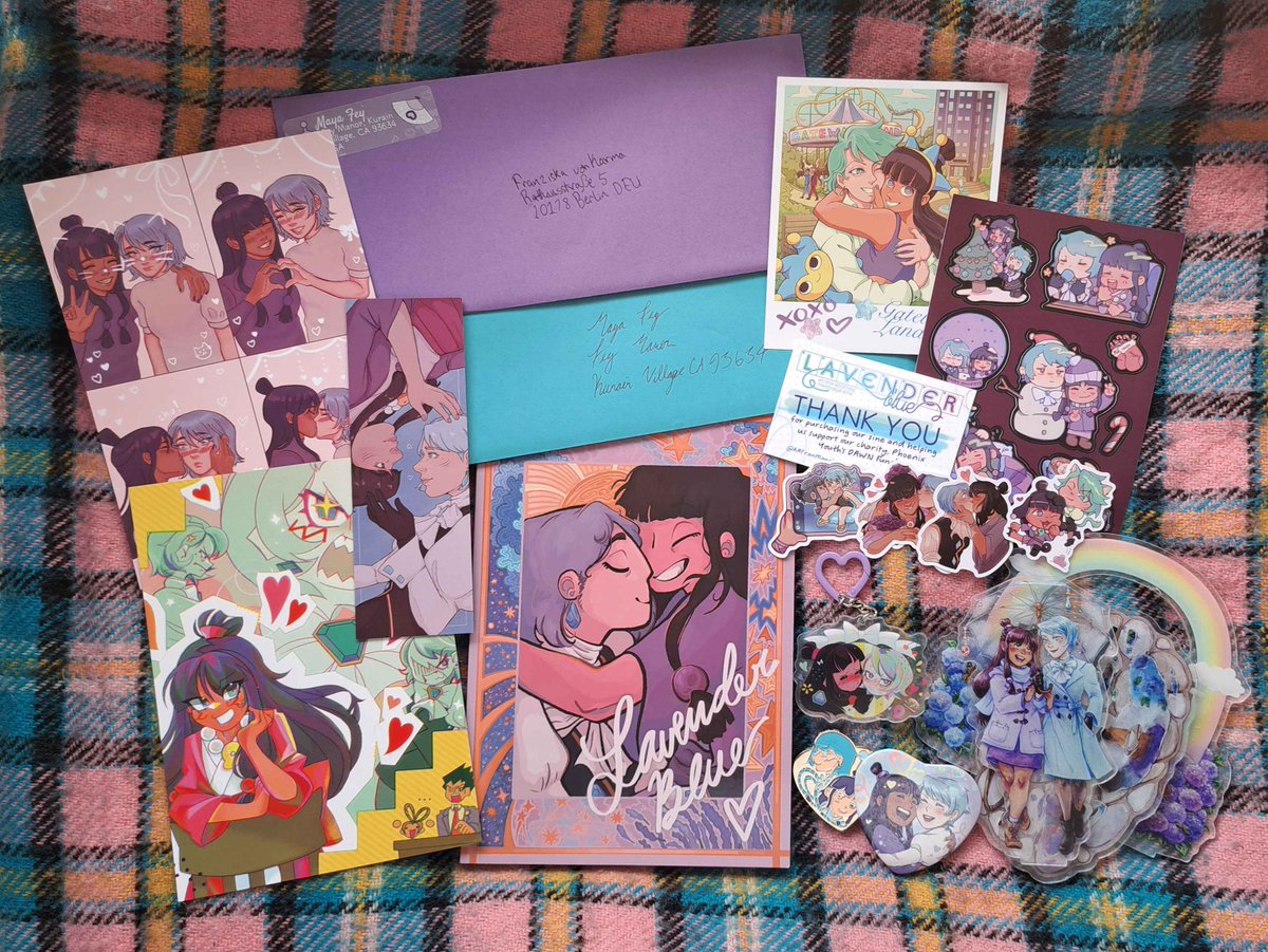 realised i never posted a pic of my <a href="/AAFranMayaZine/">FranMaya Zine @ LEFTOVERS CLOSED 💜</a> contributor bundle!!

franmaya are so so so special to me;; being so involved in a zine all about them &amp; having this be my first time asked on as a cover artist still blows my mind &amp; i will treasure this forever!! 🩵💜🌟✨🫶🫶🫶
