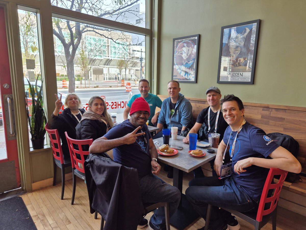 Nigel Poulton (@nigelpoulton) on Twitter photo Epic crew grabbing lunch at #kubecon
<a href="/linux_lenny/">Timo Stark</a> <a href="/jamesspurin/">James Spurin</a> <a href="/punkdodevops_/">Camilla Martins</a> <a href="/mtcderek/">Derek Morgan</a> Epic crew grabbing lunch at #kubecon
<a href="/linux_lenny/">Timo Stark</a> <a href="/jamesspurin/">James Spurin</a> <a href="/punkdodevops_/">Camilla Martins</a> <a href="/mtcderek/">Derek Morgan</a>