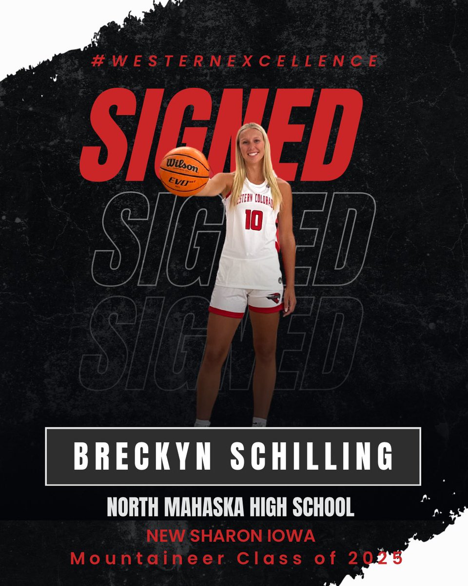 Western Colorado WBB (@westerncowbb) on Twitter photo Signed, Sealed, Delivered‼️✅
Welcome, Breckyn Schilling (<a href="/schillingbreck/">Breckyn Schilling</a>), to the Mountaineer family!!! #WE 🏀 Signed, Sealed, Delivered‼️✅
Welcome, Breckyn Schilling (<a href="/schillingbreck/">Breckyn Schilling</a>), to the Mountaineer family!!! #WE 🏀