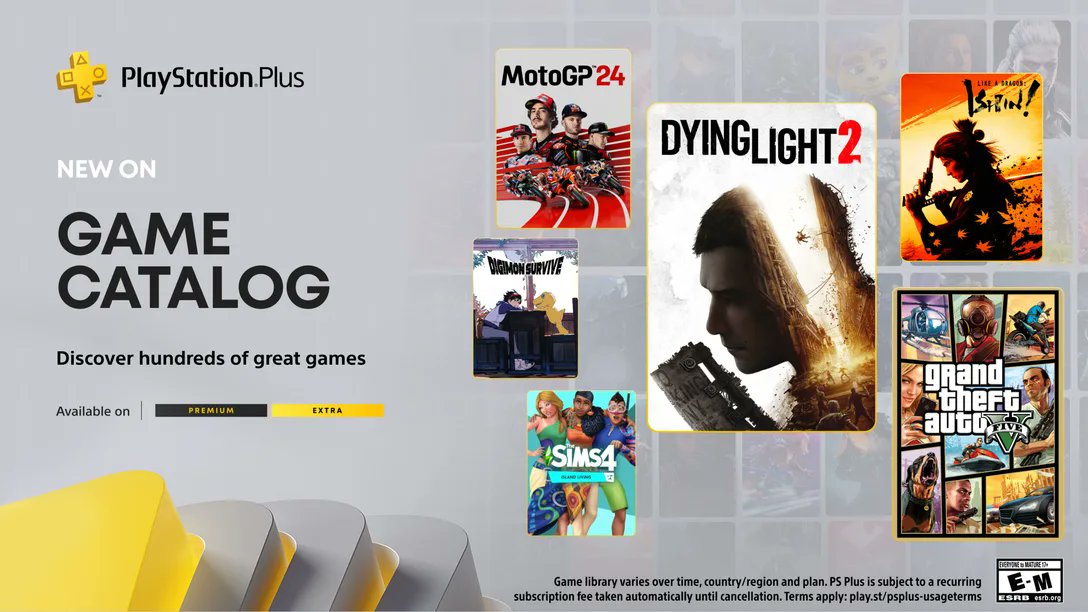 raiderking__'s tweet photo. PS Plus Extra and Premium games for November 2024

Extra:

Grand Theft Auto V
Dying Light 2
Like a Dragon: Ishin
MotoGP 24
The Sims 4: Island Living (DLC only)
Digimon Survive
Overcooked!
Stick Fight: The Game
Clash: Artifact of Chaos
Killer Frequency
Hungry Shark World
Chivalry 2
Synapse
Blood Omen: Legacy of Kain
Blood Omen 2
Resistance: Fall of Man
Resistance 2