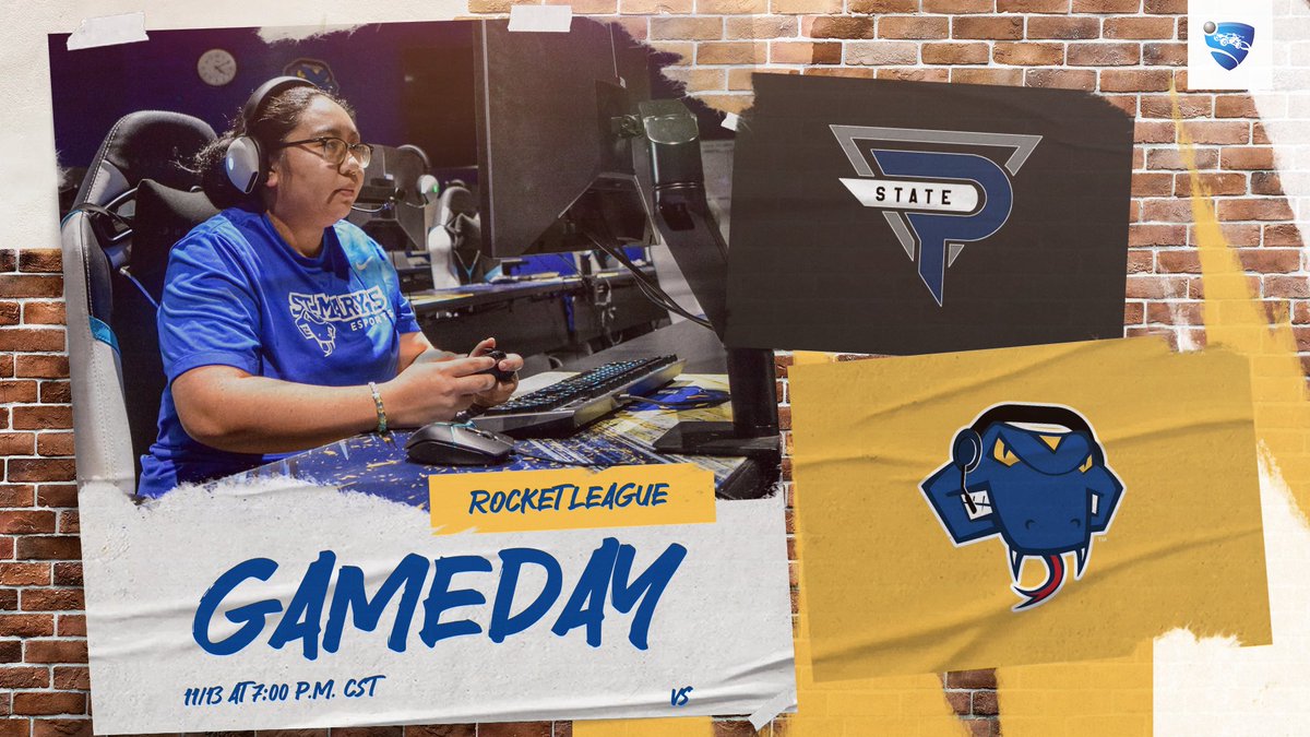St. Mary's Esports (@stmuesports) on Twitter photo Tonight the Rattlers face off against Penn State Behrend in a best of 7 Rocket League series. Our final game in the <a href="/ECAC_Esports/">ππππ ππ¦π£π’π₯π§π¦</a> regular season will determine our playoffs qualification! Catch the match.
β°: 11/13 @ 7PM CST
πΊ: twitch.tv/stmuesports
<a href="/StMarysU/">St. Mary's University</a> | #FangsOut π Tonight the Rattlers face off against Penn State Behrend in a best of 7 Rocket League series. Our final game in the <a href="/ECAC_Esports/">ππππ ππ¦π£π’π₯π§π¦</a> regular season will determine our playoffs qualification! Catch the match.
β°: 11/13 @ 7PM CST
πΊ: twitch.tv/stmuesports
<a href="/StMarysU/">St. Mary's University</a> | #FangsOut π