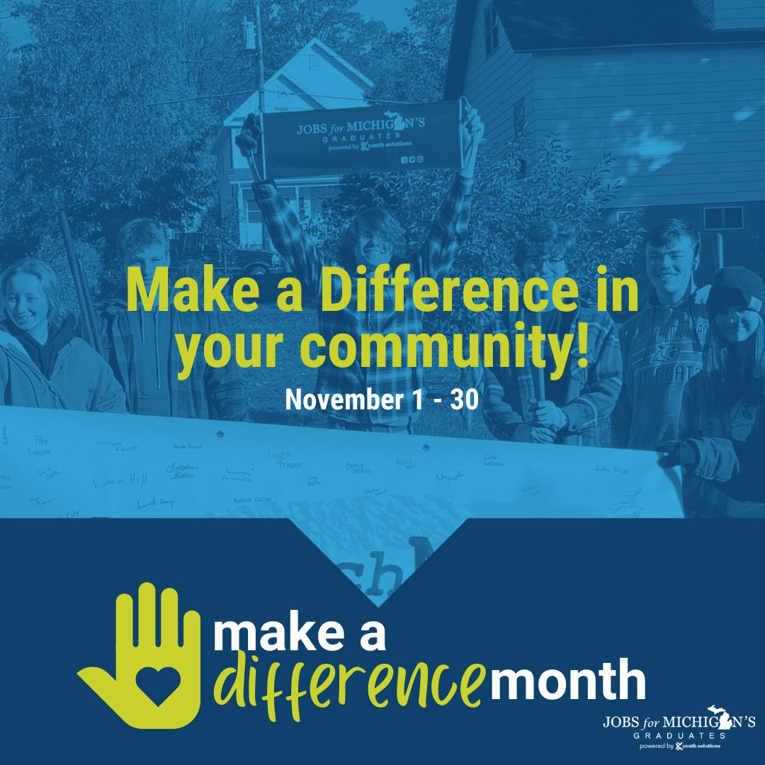 JobsforMIGrads's tweet image. 🌟 November is Make a Difference Month! Our JMG network is on a mission to spread kindness and create positive change in their communities. 💪💙 How will you make an impact this month?

#MakeADifferenceMonth #CommunityService