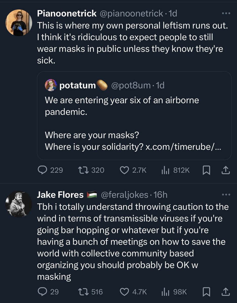 annamaridiom's tweet photo. How do you reply to a tweet with the tweet under it? Because yeah. “My ability to care runs out at the disabled and immunocompromised” is NOT the take to have in these spaces. 

I admit. I don’t mask everywhere. But if I’m being asked to mask? If I’m being asked to mask before? https://t.co/oN4xprhN2x