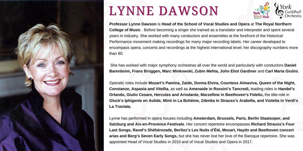 York Music Hub (@yorkmusichub) on Twitter photo 🎶 Vocal Workshop with <a href="/LynneDawsonRNCM/">Lynne Dawson</a> 🎶
Join us on 24th Nov, 12:30pm at Bootham School, York 💰 £25 per participant (free for Free School Meals/Pupil Premium students)
🎟️ Audience: £5 entry (2 free tickets per participant)
📝 Apply: bit.ly/3YO27KJ 🎶 Vocal Workshop with <a href="/LynneDawsonRNCM/">Lynne Dawson</a> 🎶
Join us on 24th Nov, 12:30pm at Bootham School, York 💰 £25 per participant (free for Free School Meals/Pupil Premium students)
🎟️ Audience: £5 entry (2 free tickets per participant)
📝 Apply: bit.ly/3YO27KJ