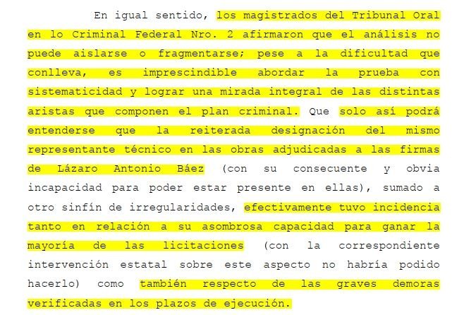 Les dejo una perlita del fallo de Casación de Vialidad: 
El juez Hornos copió y pegó dos veces el mismo párrafo del fallo de primera instancia. 

Páginas 454 y 455 👇