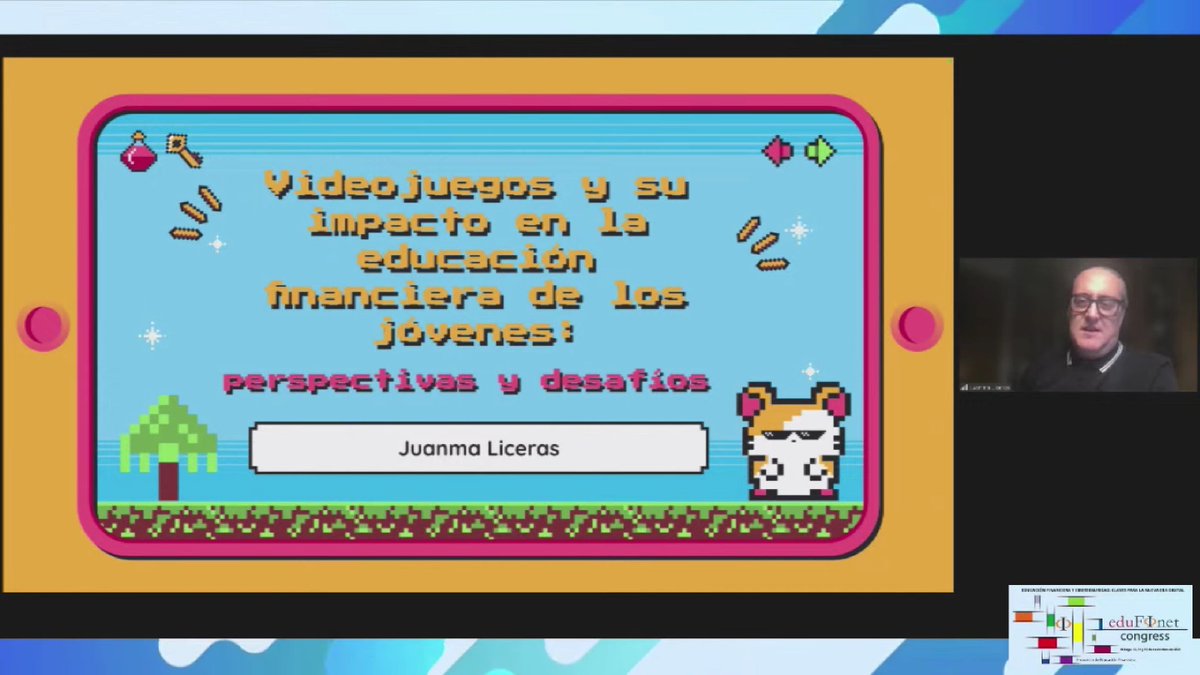 Para la quinta sesión contamos con <a href="/juanmaliceras/">Juanma Liceras</a> de <a href="/Teachlabs/">Teachlabs</a> que nos habla sobre "Juegos  en línea y su impacto en la educación financiera de los jóvenes: perspectiva y desafíos". #VIICongreso <a href="/edufinet/">Edufinet</a> #EducaciónFinanciera #FinancialLiteracy