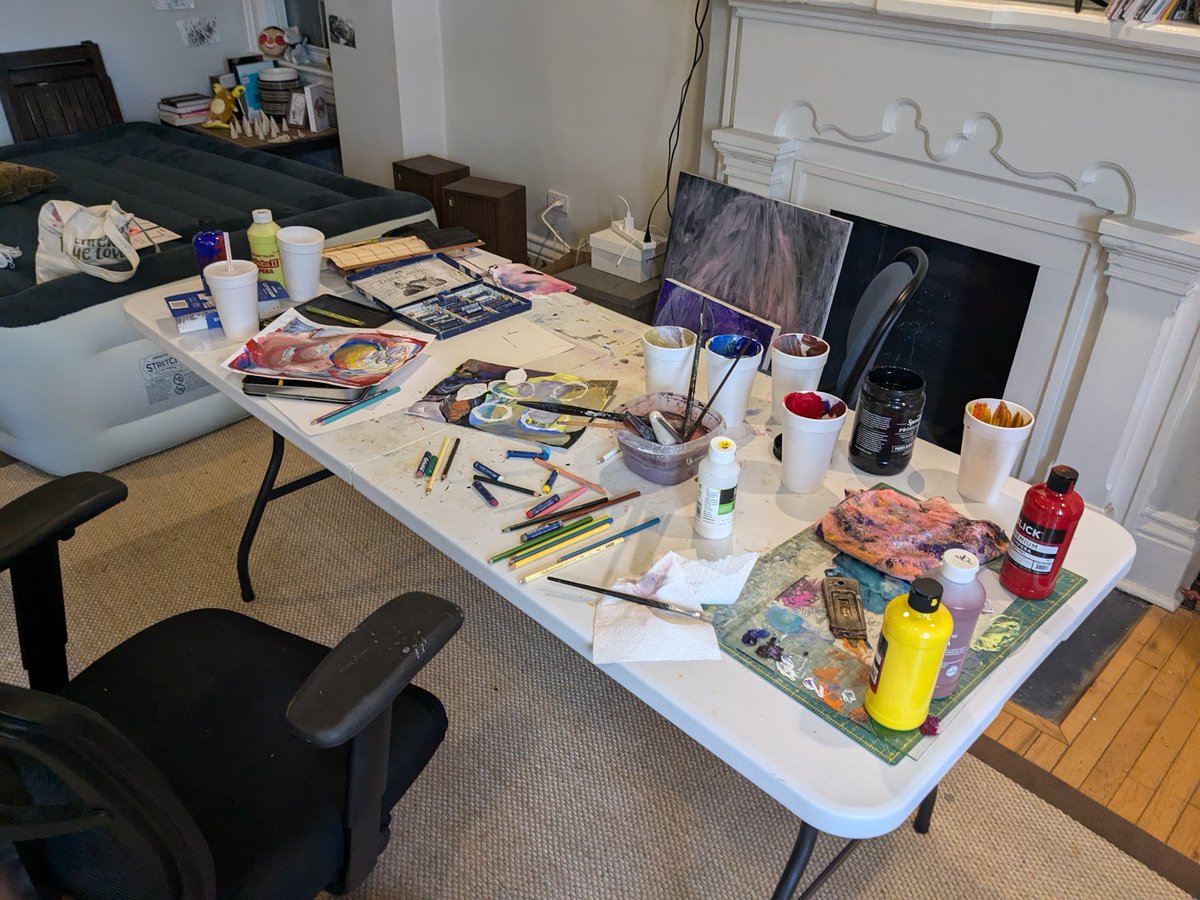 abstracty collaboration painting date with cassio
