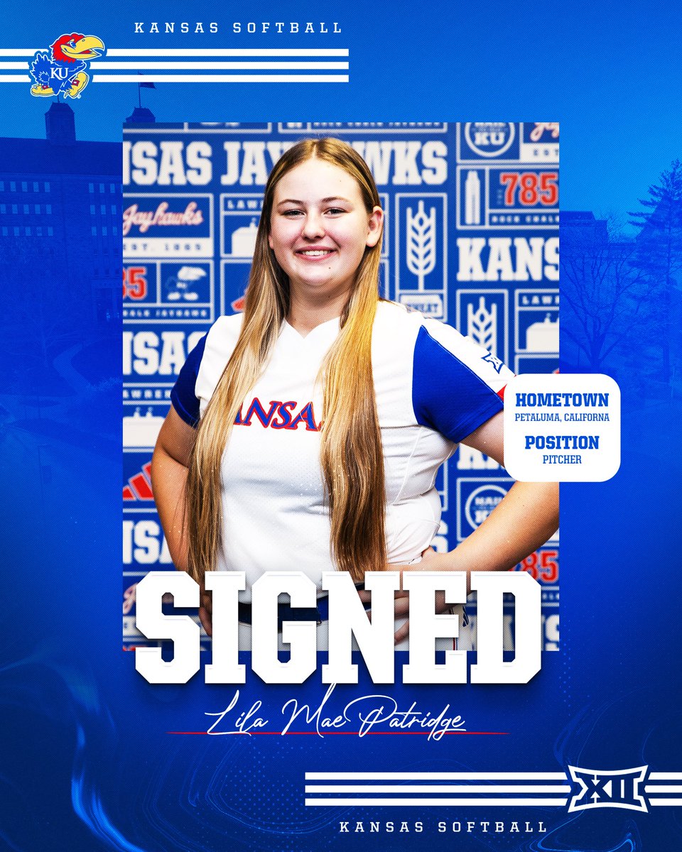 KUSoftball's tweet image. Welcome to the family, @Lpartridge2025 🔴🔵

#RockChalk
