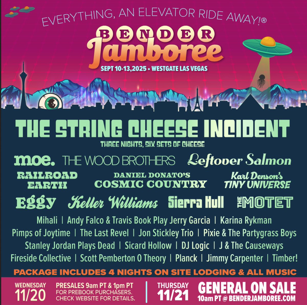 JOIN US AT THE 2025 BENDER JAMBOREE!!

Sept. 10-13, 2025 at the Westgate Las Vegas Resort &amp; Casino.

"Stanley Plays the Dead" will be at the 2025 benderjamboree so gather your crew and meet us in Las Vegas!

General On Sale begins 11/21/24.
Tickets at: benderjamboree.com/?utm_source=tw…