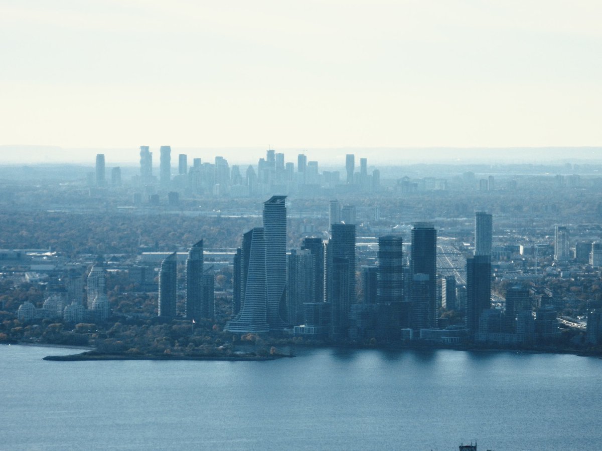 Humber Bay Shores with the Mississauga #skyline in the distance: