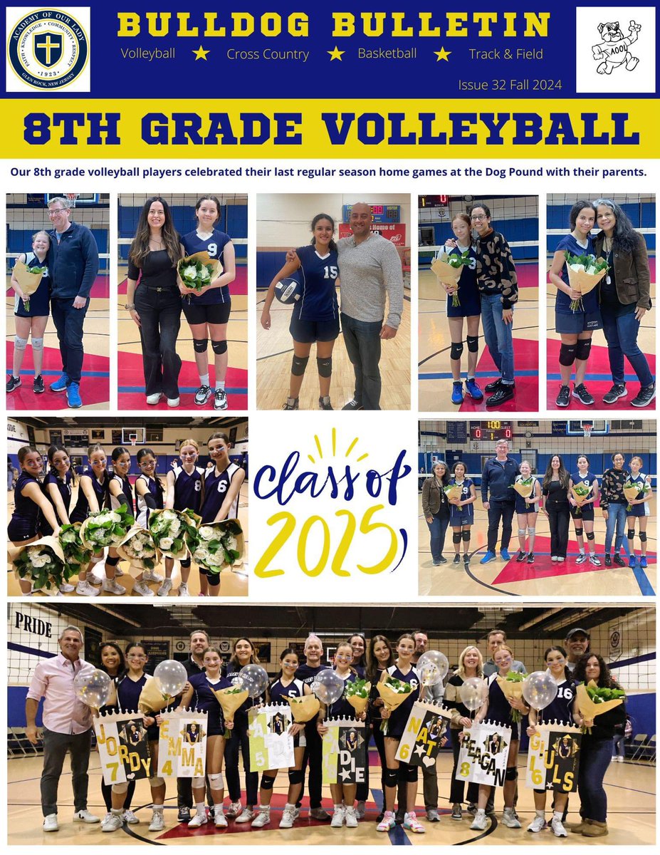 AoOLSchool's tweet photo. Here is the latest edition of the "BULLDOG BULLENTIN"
 #classof2025 #volleyball #glenrockmoms #fairlawnmoms #ridgewoodmoms @fathersguild @olmcridgewood @nwkarchdiocese @CatholicEdNJ https://t.co/OT5dCIrdUv