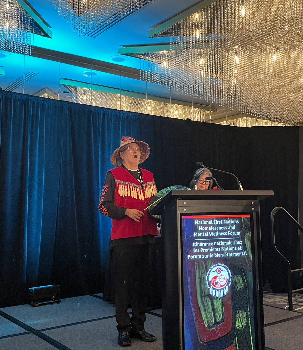 AFN_Updates's tweet photo. Thank you to Knowledge Keeper Sempulyan Stewart Gonzales, Squamish Nation, and Knowledge Keeper Judy Clark, Abegweit First Nation for starting off the #AFNHomelessnessWellnessForum in a good way with prayers and welcome songs. Follow us for more updates! https://t.co/eOUprePjd1