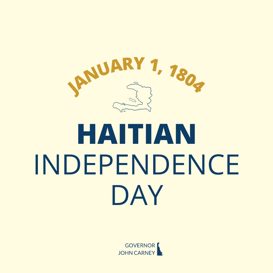 Wishing a happy Haitian Independence Day to Delaware's Haitian community. Your voices and perspectives make our state stronger.