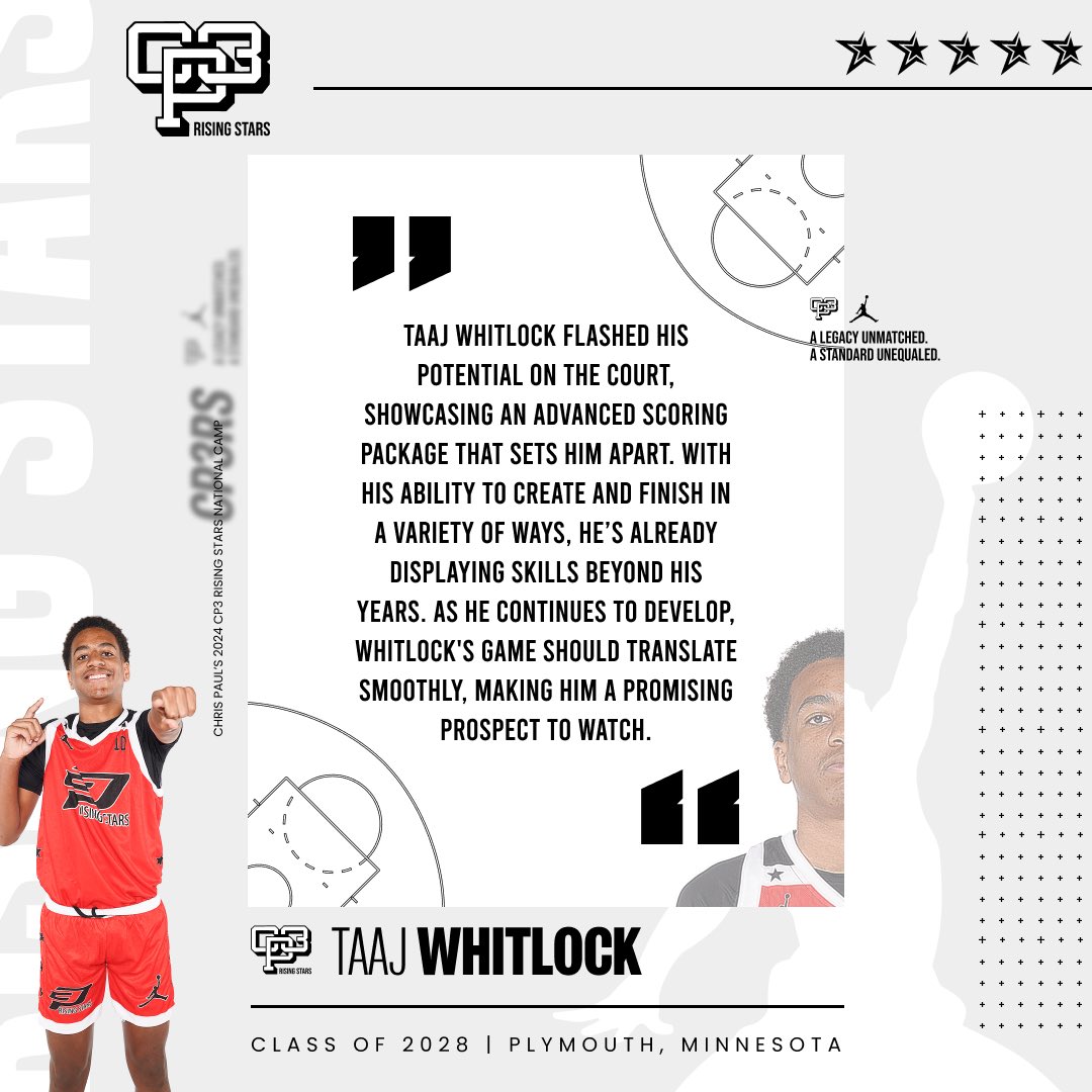 Gain Elite Minnesota (@gainelitemn) on Twitter photo You looking more and more like prospect each day <a href="/TaajWhitlock/">Taaj Whitlock</a>! Nice work @CP3RisingStars!!
30’ standing vertical … 6’4 wing span….👀!! Keep working kid! You looking more and more like prospect each day <a href="/TaajWhitlock/">Taaj Whitlock</a>! Nice work @CP3RisingStars!!
30’ standing vertical … 6’4 wing span….👀!! Keep working kid!