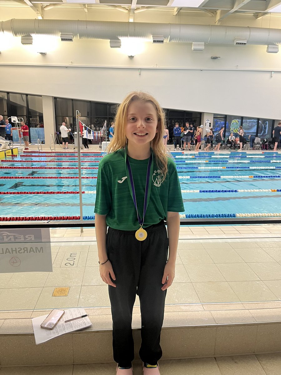 ozziburd's tweet photo. Great day at the Renfrewshire Scottish Schools Championships Heats today. 2 PBs and a gold medal for 50m breaststroke. @StMarysPS14 @InverclydeASC 🥇🏊🏻‍♀️ https://t.co/6PzWp4dt3s