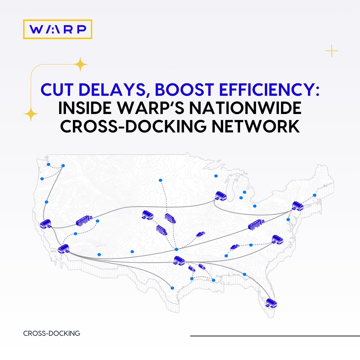 warptechco's tweet photo. Cut Delays, Boost Efficiency - Inside WARP’s Nationwide Cross-Docking Network
Discover the power of a nationwide Cross-Docking network.
Book a Strategy Call: https://t.co/v43qxmA1P7
#technology #middlemile #logistics #supplychain #crossdock #freighttech #logisticstech #network https://t.co/uQmBBqnpsw