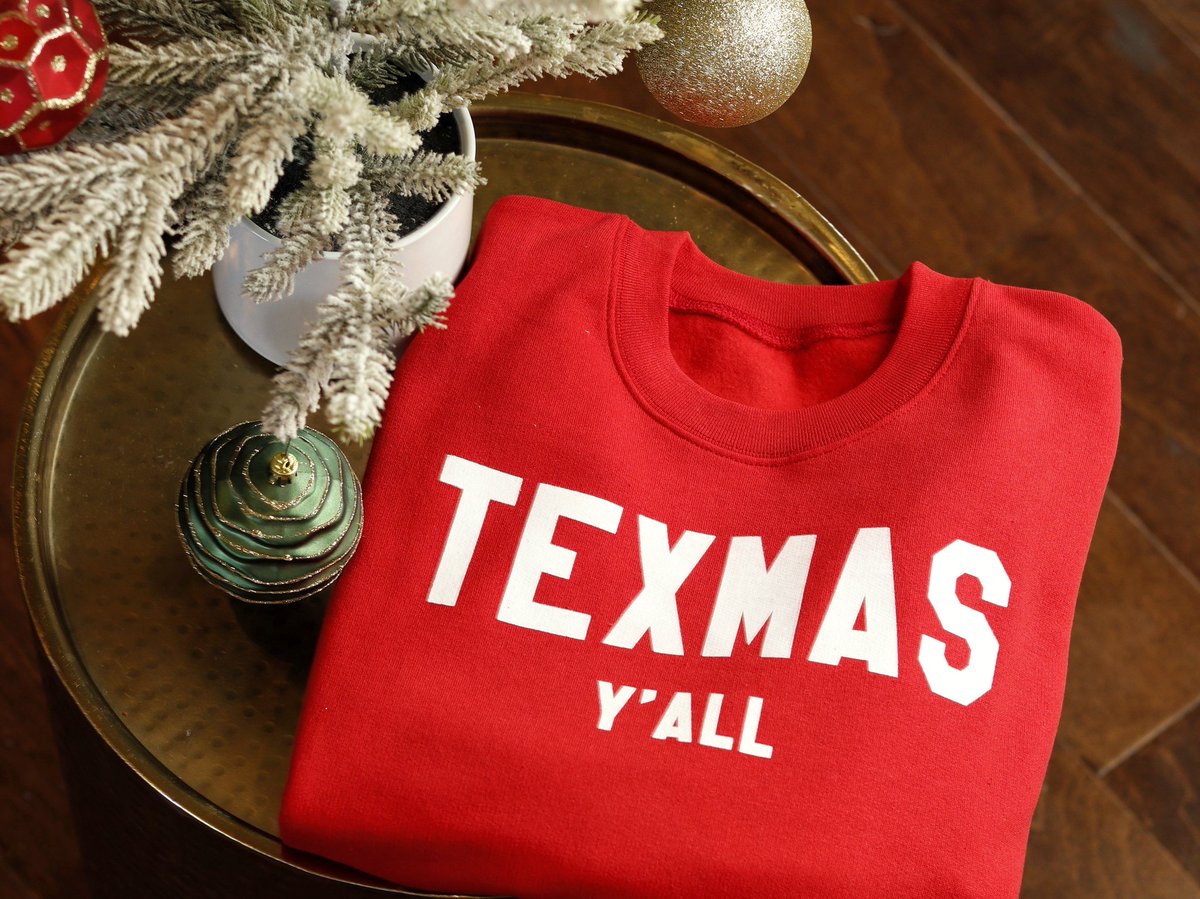 SamandDavy's tweet photo. 'Tis the season 🎄

Shop the restocked TEXMAS Collection and the brand new TEXMAS Midweight Crewneck Sweatshirt in red. Available online now. 

https://t.co/clCD54PiCD

#texmas #texas #houston #Christmas https://t.co/W44ubIIzOv