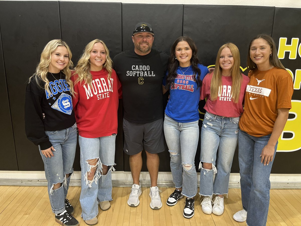 David Reed (@reedsports) on Twitter photo What a day for Caddo! Jaycie Nichols is headed to Texas to play for the Longhorns! Lyndee Harless, Rylan Peevyhouse, Jordyn Nichols and Logan Busby are going to Murray State to play for the Aggies!
<a href="/HarlessLyndee/">lyndee harless</a> <a href="/rylanpvhouse/">Rylan Peevyhouse</a> <a href="/jordynnichols06/">Jordyn Nicholsπ</a> <a href="/loganbusbyyy/">logan busby</a> <a href="/jaycienichols/">Jaycie Nichols</a> What a day for Caddo! Jaycie Nichols is headed to Texas to play for the Longhorns! Lyndee Harless, Rylan Peevyhouse, Jordyn Nichols and Logan Busby are going to Murray State to play for the Aggies!
<a href="/HarlessLyndee/">lyndee harless</a> <a href="/rylanpvhouse/">Rylan Peevyhouse</a> <a href="/jordynnichols06/">Jordyn Nicholsπ</a> <a href="/loganbusbyyy/">logan busby</a> <a href="/jaycienichols/">Jaycie Nichols</a>