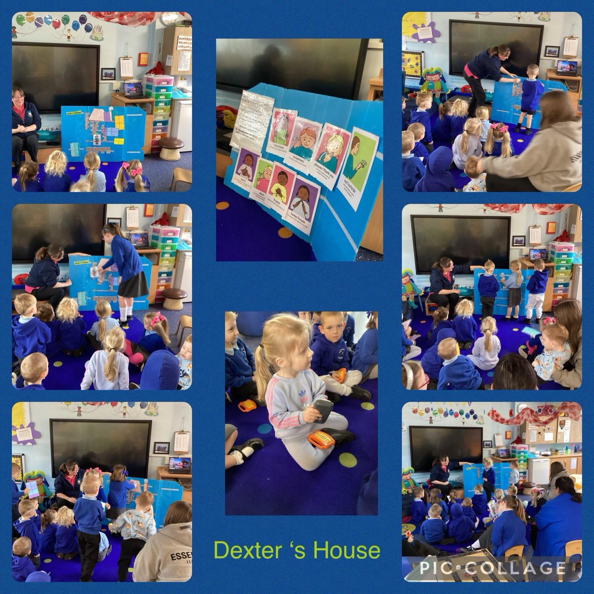 standrewscep's tweet photo. Today Julia and Dexter came to show us the signs for our home. The children enjoyed building Dexter a new house 🏠 they also enjoyed singing and shaking the instruments. Well done everyone 😁 https://t.co/vMKRsjJqux