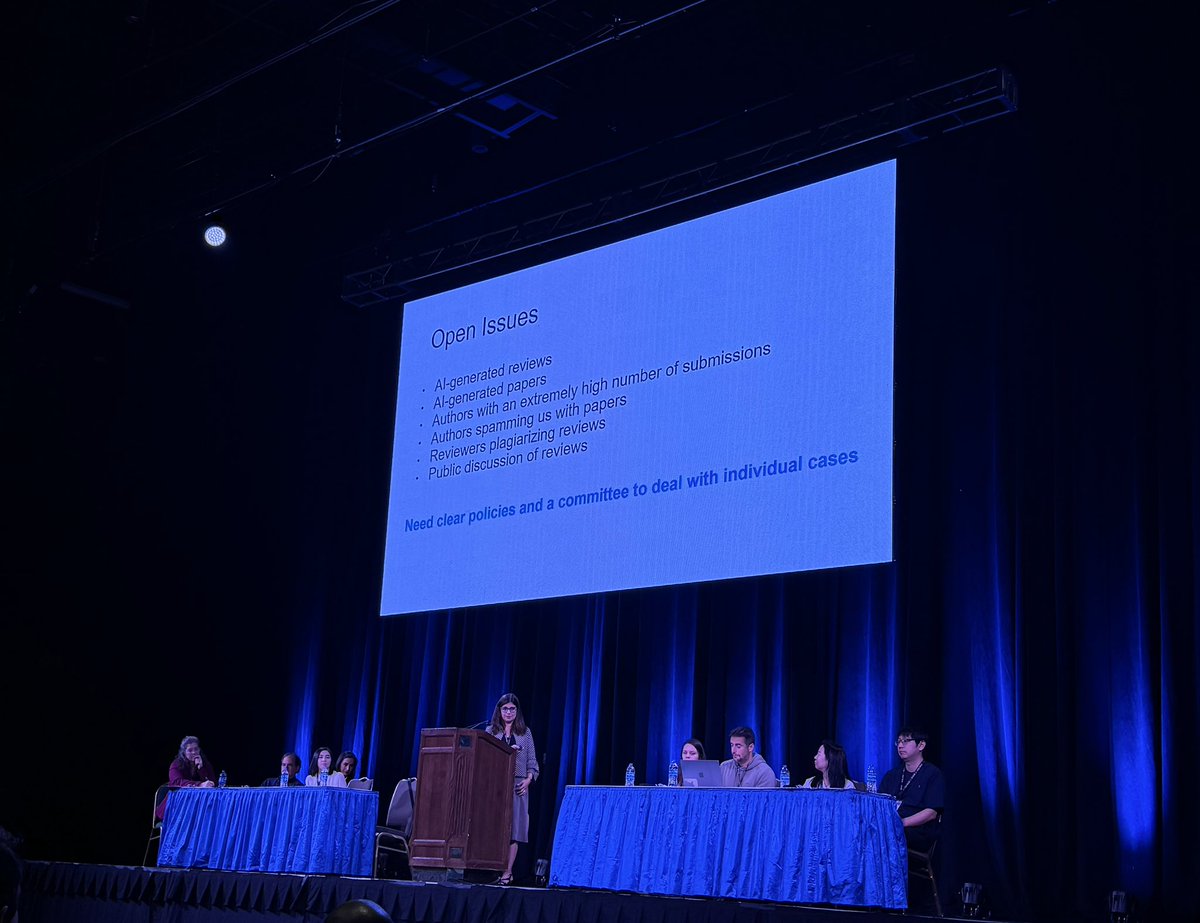The “pains” of too-fast-growth—open issues from #EMNLP2024, one of the largest NLP conferences:

— AI-generated reviews &amp; papers
— Authors with an extremely high number of submissions (as many as 55 in one cycle!)
— Reviewers plagiarizing reviews
— Public discussion of reviews
