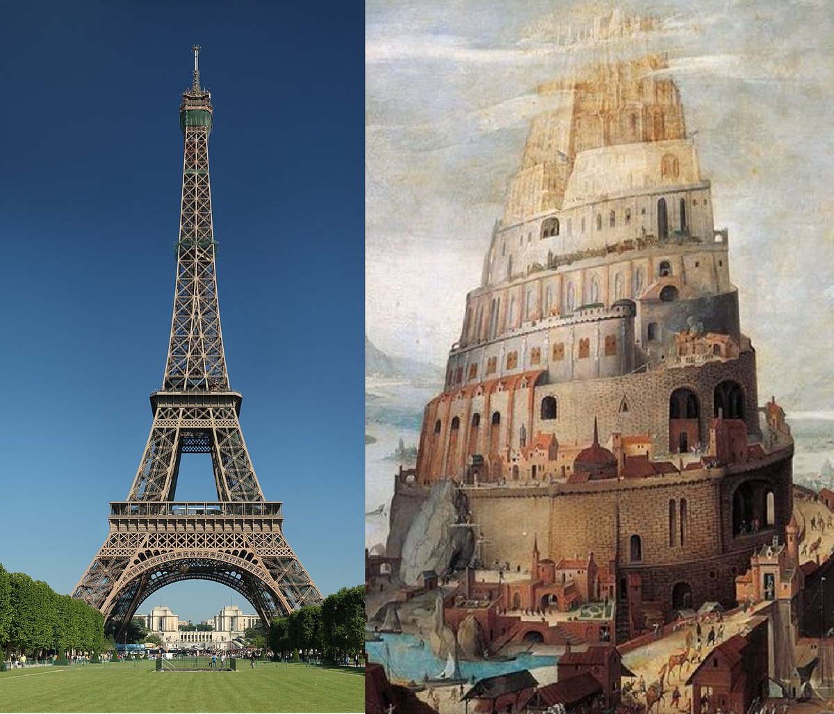 digginyesterday's tweet image. Just had an epiphany:
The Eiffel Tower is actually the Tower of Babel!!!!!!
🤣🤣🤣