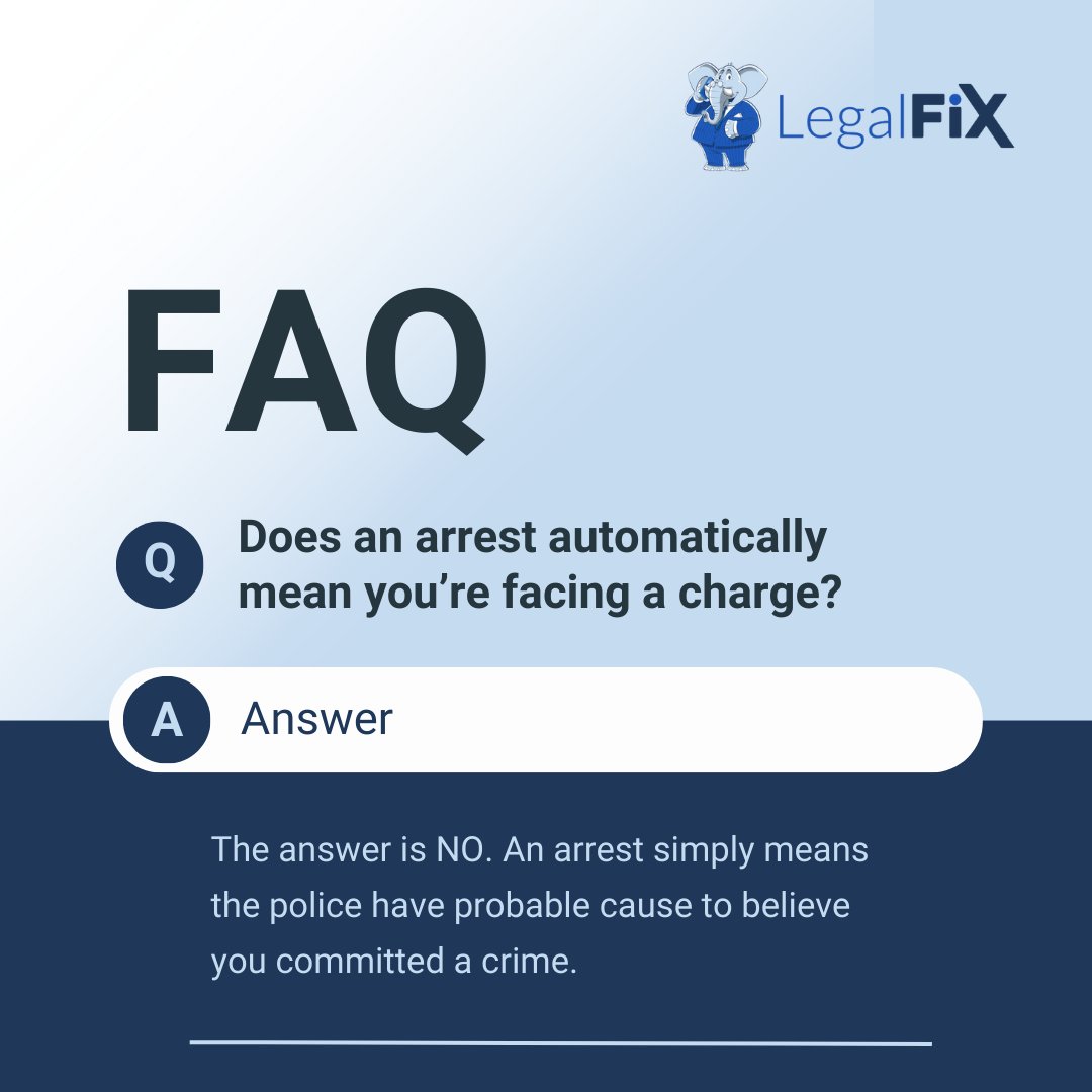 LegalFixPlan's tweet image. An arrest doesn’t automatically lead to charges; it signifies probable cause. Learn what happens next in the criminal justice process 👉 legalfix.com/articles/arrai…

#LegalFix #AccessToJustice #LegalTech