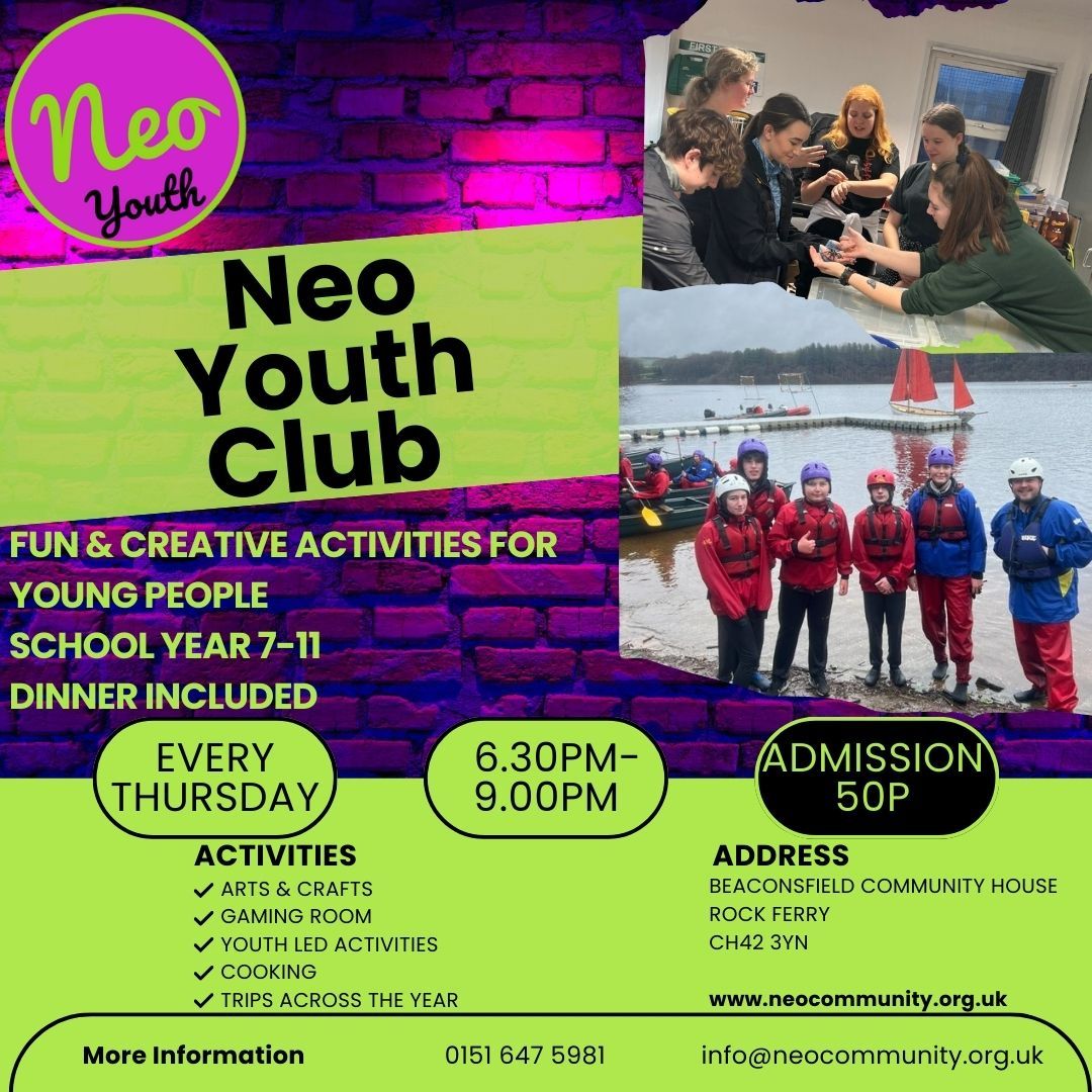 Neo Community Youth Club every Thursday from 6:30 PM to 9.00 PM!

Looking for a fun and safe place to hang out, make new friends, and enjoy exciting activities? 

Look no further! Our Youth Club at Neo Community offers:
🎮 Games &amp; Competitions
🎨 Arts &amp; Crafts
🏀 Sports &amp; Fitness