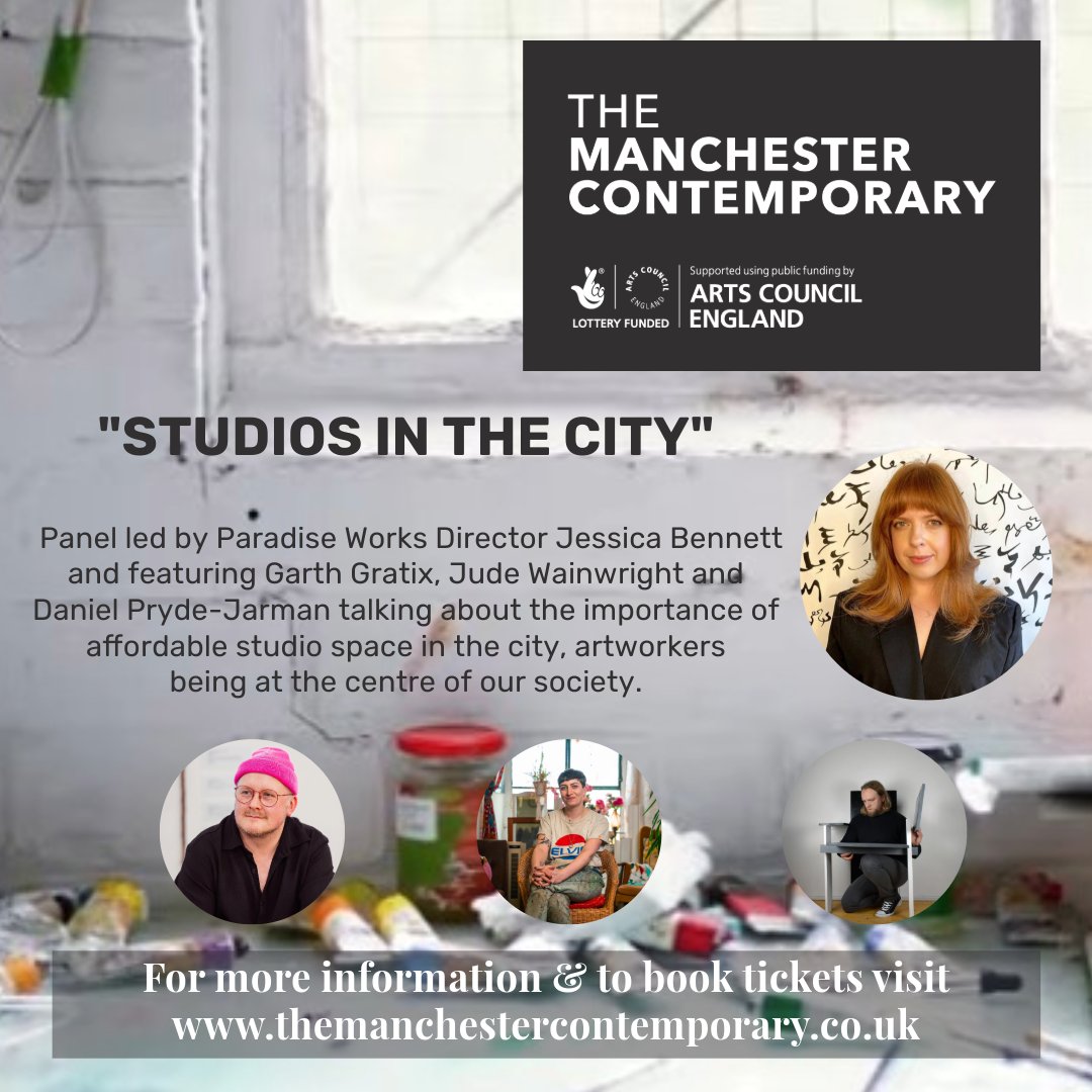 Studios in the City
Panel led by <a href="/paradise/">paradise</a>-works director @jessicabennett_art and featuring @garthgratix <a href="/Judewainwright/">Jude Wainwright</a> and @danielprydejarman discussing the importance of affordable studio space in the city,  artworkers being at the centre of our society.

Ticket link in bio ☝️