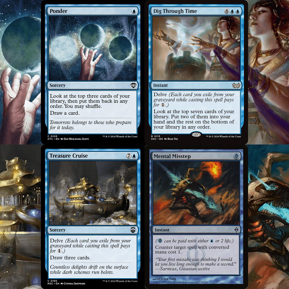 StarCityGames's tweet image. One of these blue cards can return to Modern... which do you unban? 🤔💧

#MTG #MTGModern